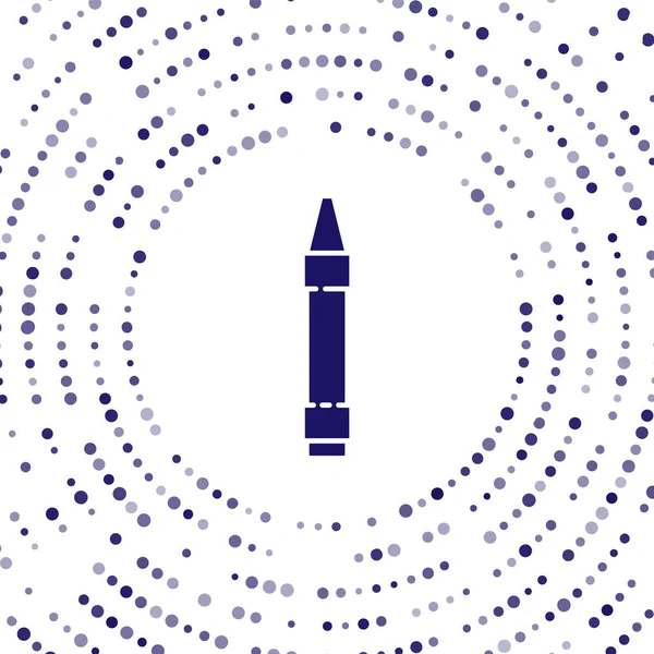 Crayons de cire bleue pour l'icône de dessin isolé sur fond blanc. Cercle abstrait points aléatoires. Illustration vectorielle — Image vectorielle
