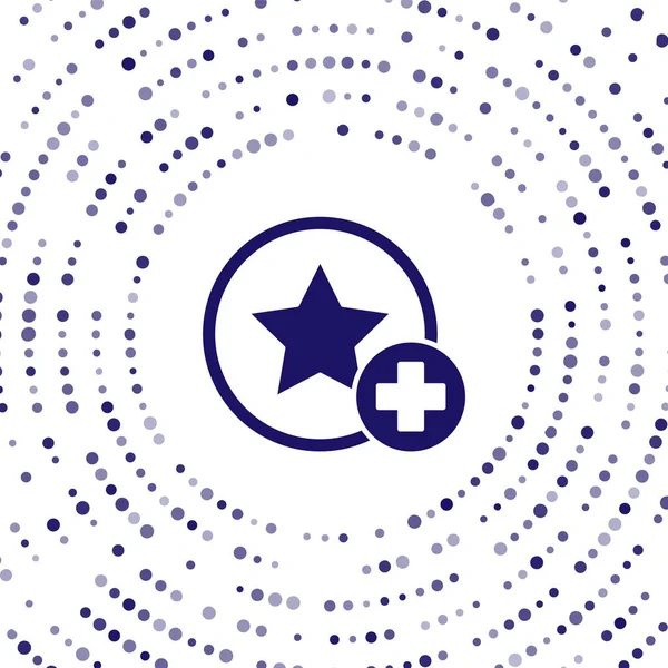 Το εικονίδιο Blue Star απομονώθηκε σε λευκό φόντο. Αγαπημένο, καλύτερη βαθμολογία, σύμβολο βραβείου. Προσθήκη στην έννοια. Αφηρημένες τυχαίες τελείες. Εικονογράφηση διανύσματος — Διανυσματικό Αρχείο