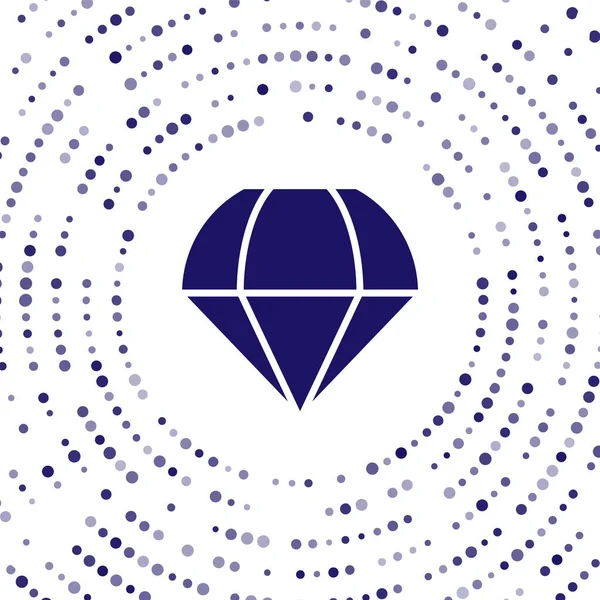 Icono de paracaídas azul aislado sobre fondo blanco. Puntos aleatorios de círculo abstracto. Ilustración vectorial — Archivo Imágenes Vectoriales