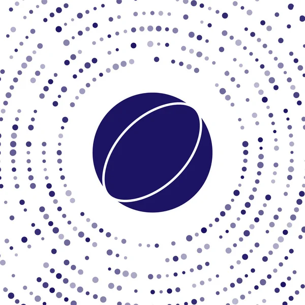 Blue Beach boll ikon isolerad på vit bakgrund. Abstrakt cirkel slumpmässiga prickar. Vektor Illustration — Stock vektor