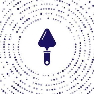 Mavi Şövalye simgesi beyaz arkaplanda izole edildi. Soyut çember rastgele noktalar. Vektör İllüstrasyonu