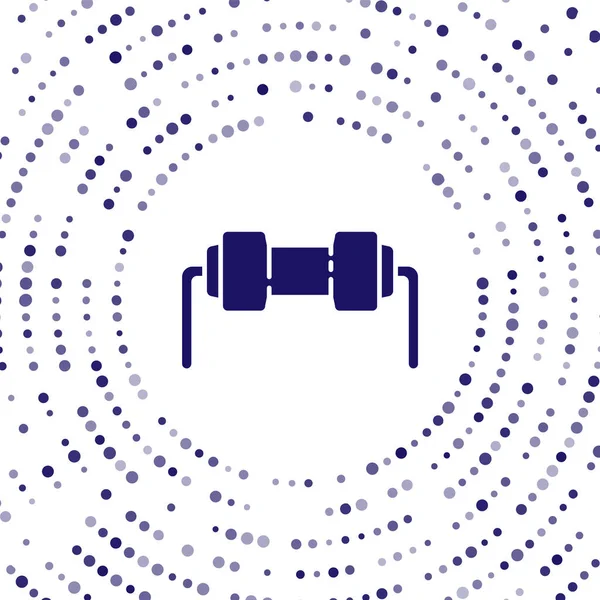 Blå motstand eller elektrisk ikon isolert på hvit bakgrunn. Abstrakte, tilfeldige prikker. Vektorbelysning – stockvektor