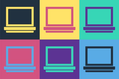 Renk arkaplanında ayna simgesi olan pop sanat makyaj tozu. Vektör İllüstrasyonu