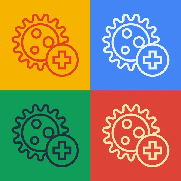 Positive Virus Icon Isolated Color Background Коронавирус 2019 Ncov Бактерии — стоковый вектор