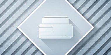 Kağıt kesiği kremi ya da losyon kozmetik tüp simgesi gri arkaplanda izole edilmiş. Erkekler için vücut bakım ürünleri. Kağıt sanatı tarzı. Vektör İllüstrasyonu