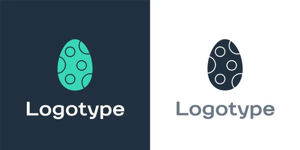 Ícone de ovo de Páscoa do logotipo isolado no fundo branco. Feliz Páscoa. Elemento de modelo de design de logotipo. Ilustração vetorial —  Vetores de Stock