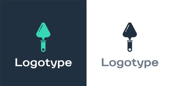 Logotype Troffel pictogram geïsoleerd op witte achtergrond. Logo ontwerp template element. Vector Illustratie — Stockvector