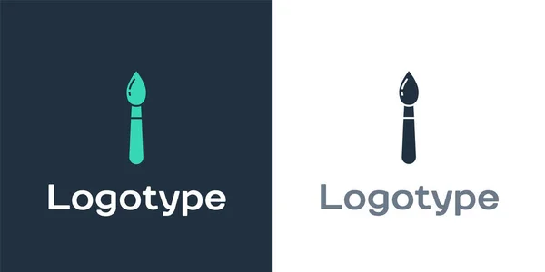 Logotyp Färg borste ikon isolerad på vit bakgrund. Mall för logotyp. Vektor Illustration — Stock vektor