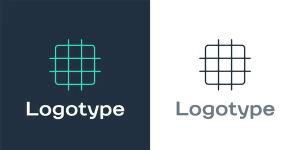Logotype Grid grafiek papier pictogram geïsoleerd op witte achtergrond. Logo ontwerp template element. Vector Illustratie — Stockvector