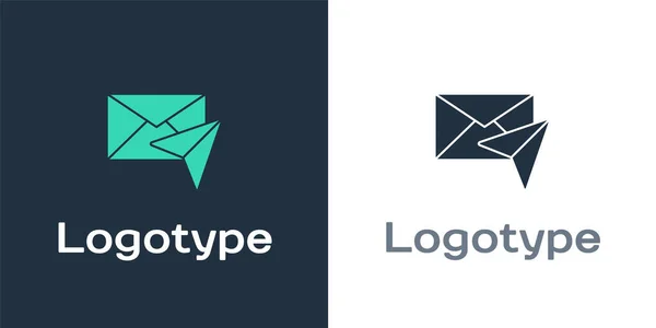 Logotyp Umschlagsymbol isoliert auf weißem Hintergrund. E-Mail-Nachricht Brief Symbol. Logo-Design-Vorlage Element. Vektorillustration — Stockvektor