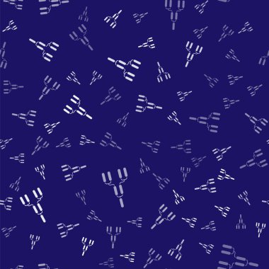 Beyaz Sonuçlar ve ayakta duran tablolar şampiyonluk turnuva braketi ikonu mavi arka planda izole edilmiş pürüzsüz desen. Vektör İllüstrasyonu