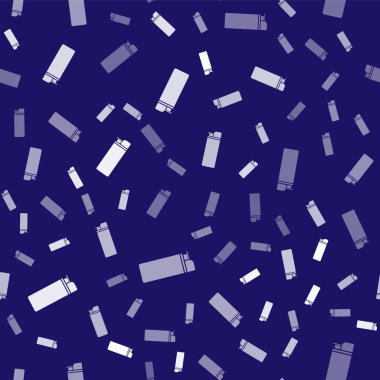 Beyaz Aydınlık simgesi mavi arkaplanda izole edilmiş pürüzsüz desen. Vektör İllüstrasyonu