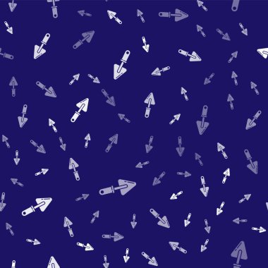 Beyaz Şövalye simgesi mavi arkaplanda pürüzsüz desen izole etti. Vektör İllüstrasyonu