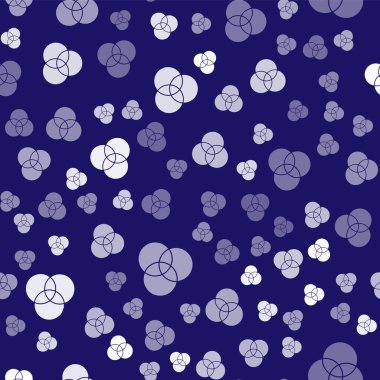 Beyaz RGB ve CMYK renkleri mavi arkaplanda izole edilmiş ikonu karıştırıyor. Vektör İllüstrasyonu