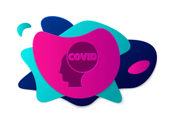 Couleur Corona Virus Covid Icône Isolée Sur Fond Blanc Bactéries — Image vectorielle