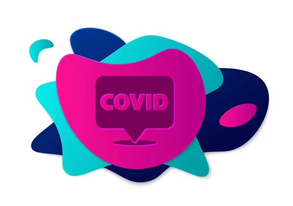 Color Corona Virus Covid Icono Ubicación Aislado Sobre Fondo Blanco — Archivo Imágenes Vectoriales