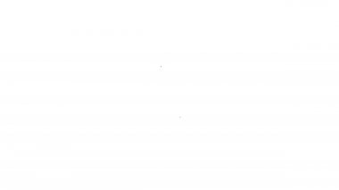 Siyah çizgi ilaç hapı ya da beyaz arkaplanda izole edilmiş tablet ikonu. Kapsül hapı ve uyuşturucu işareti. Eczane tasarımı. 4K Video hareketli grafik canlandırması