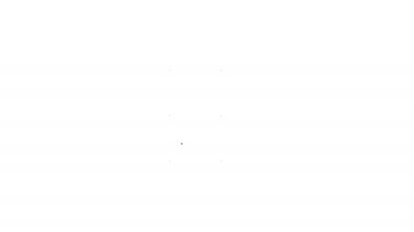 Siyah çizgili haplar beyaz arka planda izole edilmiş. İlaç paketi. Tablet, vitamin, antibiyotik, aspirin. 4K Video hareketli grafik canlandırması