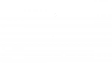 Acil 'in siyah çizgi tıbbi sembolü - Yaşam Yıldızı simgesi beyaz arkaplanda izole edildi. 4K Video hareketli grafik canlandırması