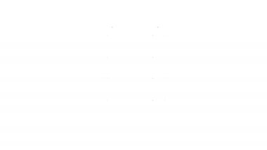 Siyah hat Demiryolu, beyaz arka planda izole edilmiş demiryolu ikonu. 4K Video hareketli grafik canlandırması