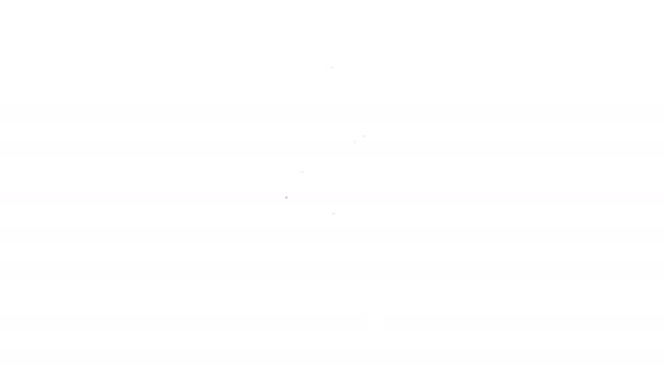 Černá čára Láhev nosní sprej ikona izolované na bílém pozadí. Grafická animace pohybu videa 4K — Stock video