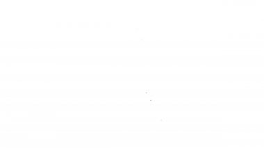 Siyah çizgili alkol, beyaz arka planda izole edilmiş rom şişesi ikonu. 4K Video hareketli grafik canlandırması