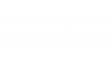 Siyah çizgili Çin davul ikonu beyaz arkaplanda izole edilmiş. Geleneksel Asyalı vurmalı çalgı aleti Taiko veya O-Daiko davulu. 4K Video hareketli grafik canlandırması