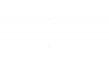 Siyah çizgi Çin Yuan para birimi sembolü beyaz arkaplanda izole edilmiş. Bozuk para. Bankacılık işareti. Para sembolü. 4K Video hareketli grafik canlandırması