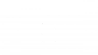 Kesme tahtası simgesindeki siyah çizgi suşisi beyaz arkaplanda izole edilmiş. Tahtada Asya yemeği suşisi. 4K Video hareketli grafik canlandırması