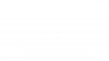 Kesme tahtası simgesindeki siyah çizgi suşisi beyaz arkaplanda izole edilmiş. Tahtada Asya yemeği suşisi. 4K Video hareketli grafik canlandırması