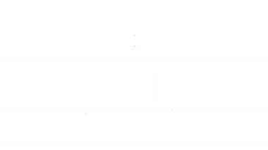 Beyaz arka planda siyah çizgi Depo simgesi izole edildi. 4K Video hareketli grafik canlandırması