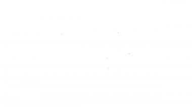 Beyaz zemin üzerinde kalkan simgesi olan siyah çizgi zarfı. Sigorta konsepti. Güvenlik, güvenlik, koruma, konsept koruma. 4K Video hareketli grafik canlandırması