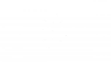 Beyaz arkaplanda izole edilmiş siyah çizgi simgesi. Dünya ya da Dünya işareti. 4K Video hareketli grafik canlandırması