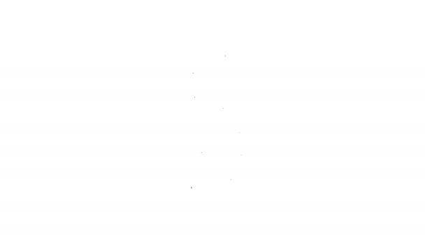 Ligne noire Yuan chinois icône symbole de la monnaie isolé sur fond blanc. De l'argent. Signe de devise bancaire. Symbole cash. Animation graphique de mouvement vidéo 4K — Video
