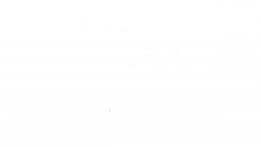 Siyah çizgi karton kutu simgesi beyaz arkaplanda izole edildi. Kutu, paket, paket işareti. Teslimat ve ambalaj. 4K Video hareketli grafik canlandırması