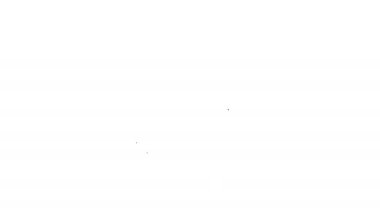 Siyah çizgi Zarf simgesi beyaz arkaplanda izole edildi. E- posta mektup sembolü. 4K Video hareketli grafik canlandırması