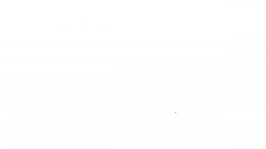 Siyah çizgi Hızlı ileri simgesi beyaz arkaplanda izole edildi. 4K Video hareketli grafik canlandırması