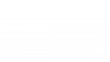 Siyah çizgi müzik çalar simgesi beyaz arkaplanda izole edildi. Taşınabilir müzik cihazı. 4K Video hareketli grafik canlandırması