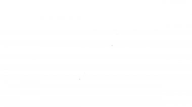 Yüzme ikonu için siyah çizgili plastik yüzgeçler beyaz arka planda izole edilmiş. Dalış ekipmanları. Olağanüstü bir spor. Spor malzemeleri. 4K Video hareketli grafik canlandırması