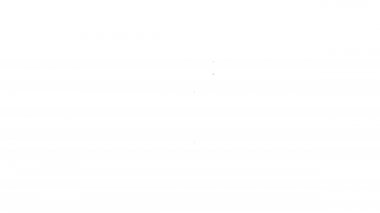 Siyah çizgi dondurma ikonu beyaz arkaplanda izole edilmiş. Güzel sembol. 4K Video hareketli grafik canlandırması