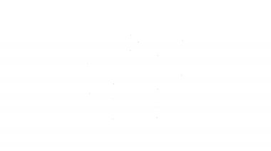 Beyaz arka planda siyah çizgi varil yağı ikonu izole edildi. 4K Video hareketli grafik canlandırması