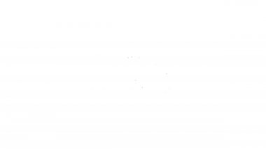 Siyah çizgi tanker ikonu beyaz arka planda izole edildi. Petrol tankeri, petrol kamyonu, sarnıç, petrol karavanı. 4K Video hareketli grafik canlandırması