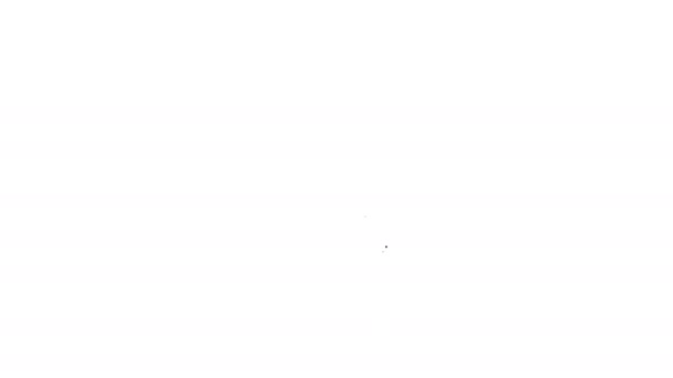 Schwarze Linie Bitte stören Sie das Symbol nicht isoliert auf weißem Hintergrund. Hoteltürenaufhänger Tags. 4K Video Motion Grafik Animation — Stockvideo