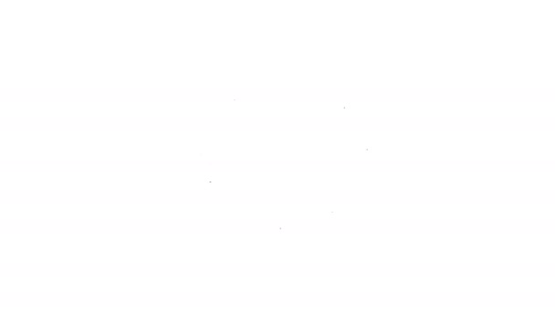 Linha preta Troca de óleo, transferência de água, ícone de conversão isolado no fundo branco. Animação gráfica em movimento de vídeo 4K — Vídeo de Stock
