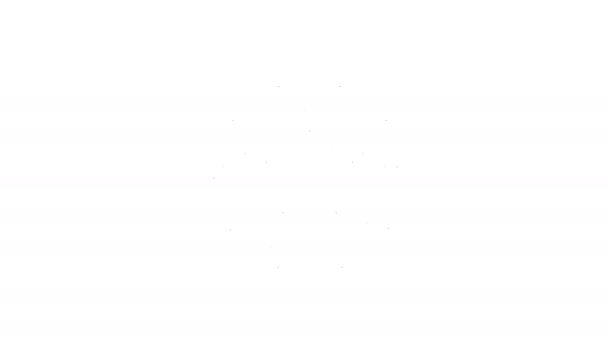 Línea negra Icono de aceite de molécula aislado sobre fondo blanco. Estructura de moléculas en química. Animación gráfica de vídeo 4K — Vídeos de Stock