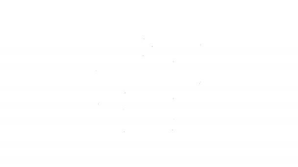 Linha preta Ícone de óleo de barril isolado no fundo branco. Animação gráfica em movimento de vídeo 4K — Vídeo de Stock