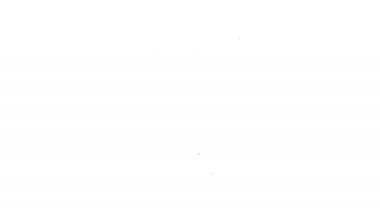 Siyah çizgi hava kornosu simgesi beyaz arkaplanda izole edildi. Sporseverler ya da vatandaşlar hükümete ve yolsuzluğa karşı. 4K Video hareketli grafik canlandırması