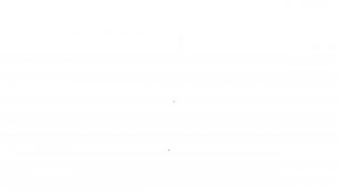 Siyah çizgi Stopwatch simgesi beyaz arkaplanda izole edildi. Zaman göstergesi. Kronometre işareti. 4K Video hareketli grafik canlandırması