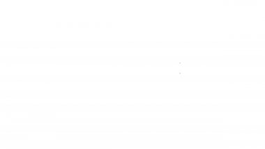 Beyaz arkaplanda siyah çizgi hokey diski simgesi izole edildi. 4K Video hareketli grafik canlandırması