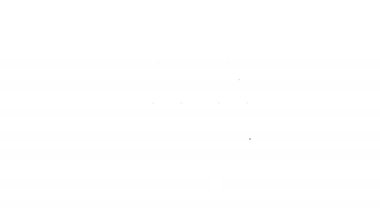 Siyah çizgi hokey mekanik skorbordu ve sonuç olarak beyaz arkaplanda izole edilmiş görüntü simgesi. 4K Video hareketli grafik canlandırması